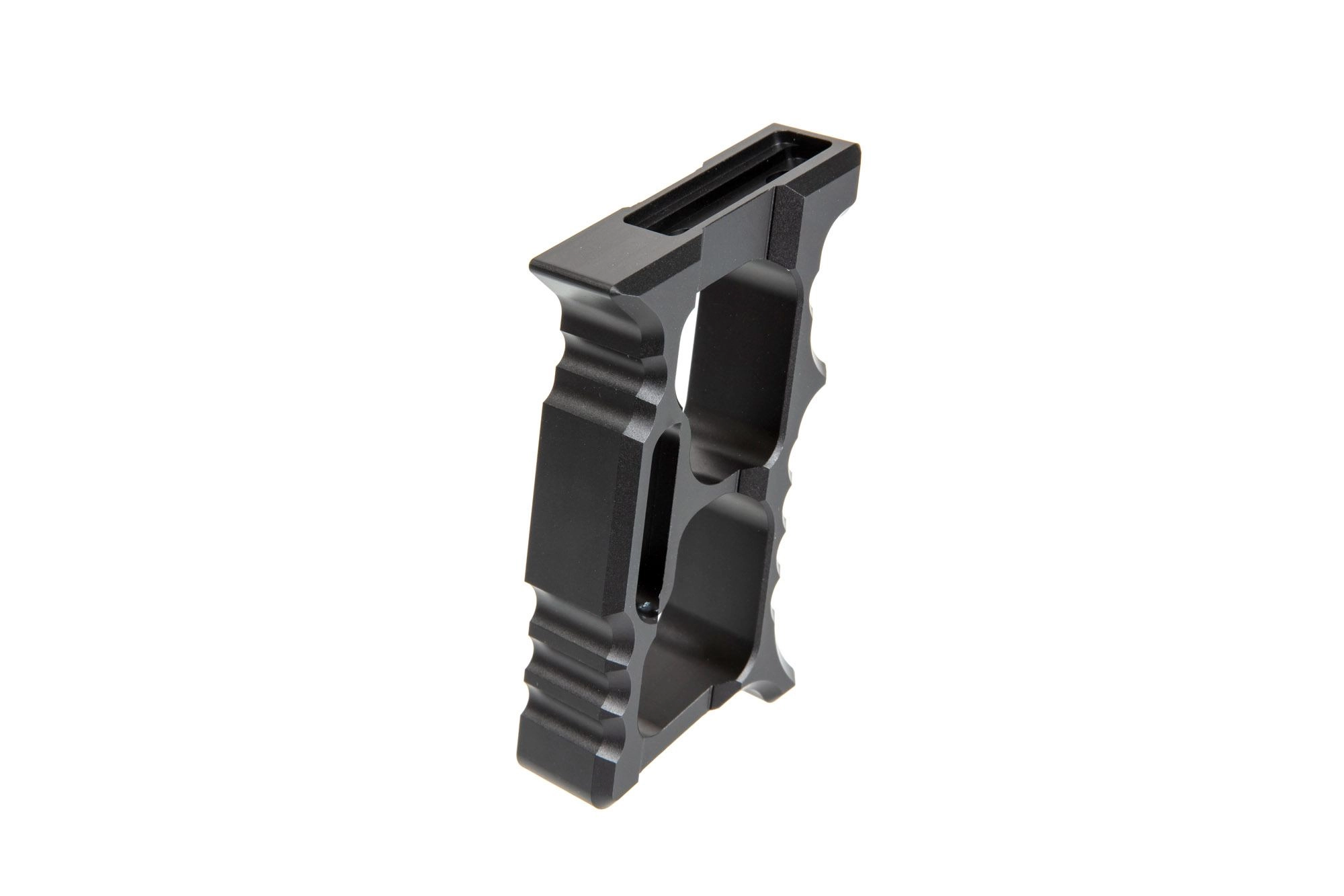 M-LOK/KEYMOD Punho de alumĂnio angulado para frente PRETO