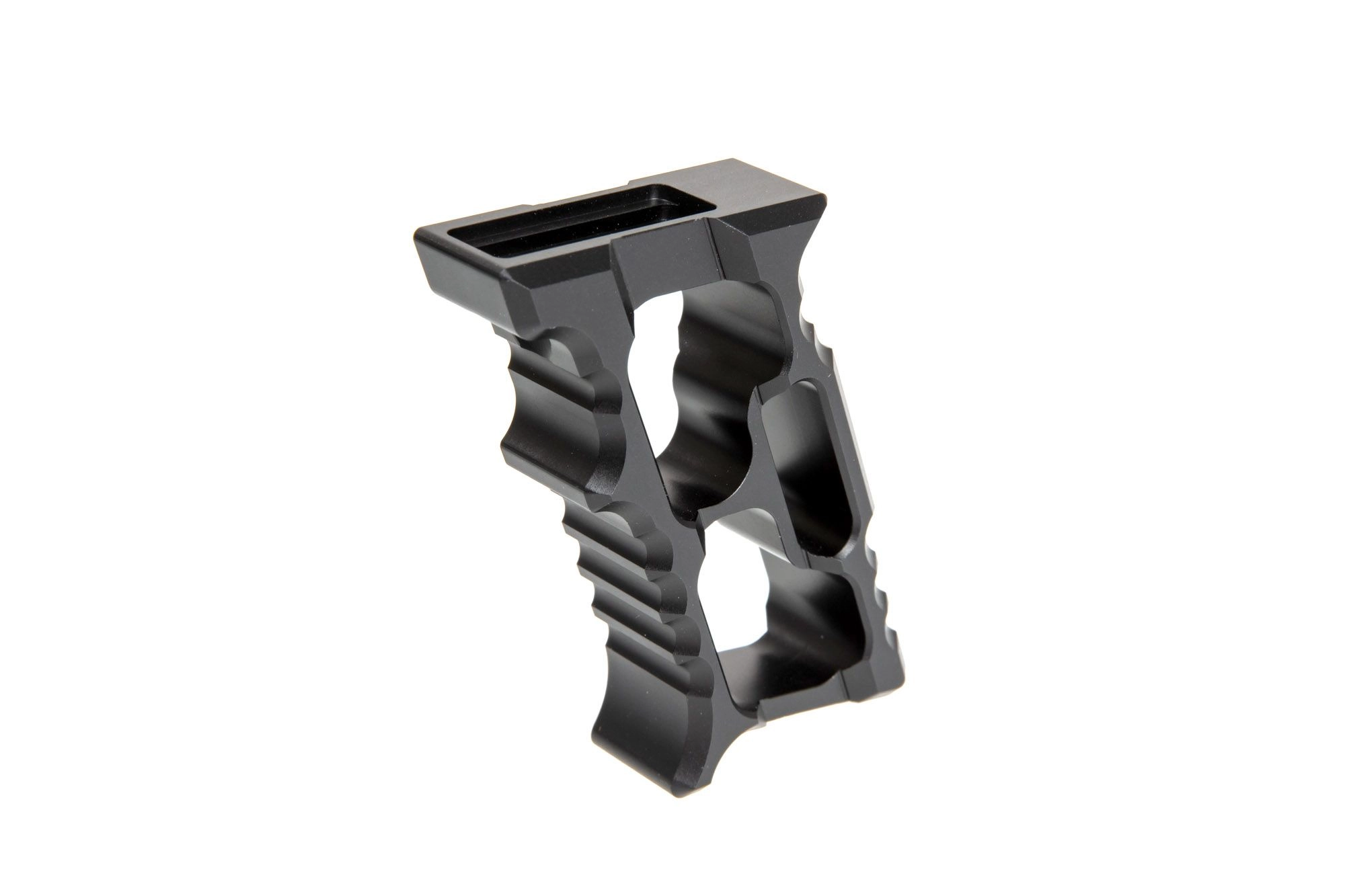 M-LOK/KEYMOD Punho de alumínio angulado para frente PRETO