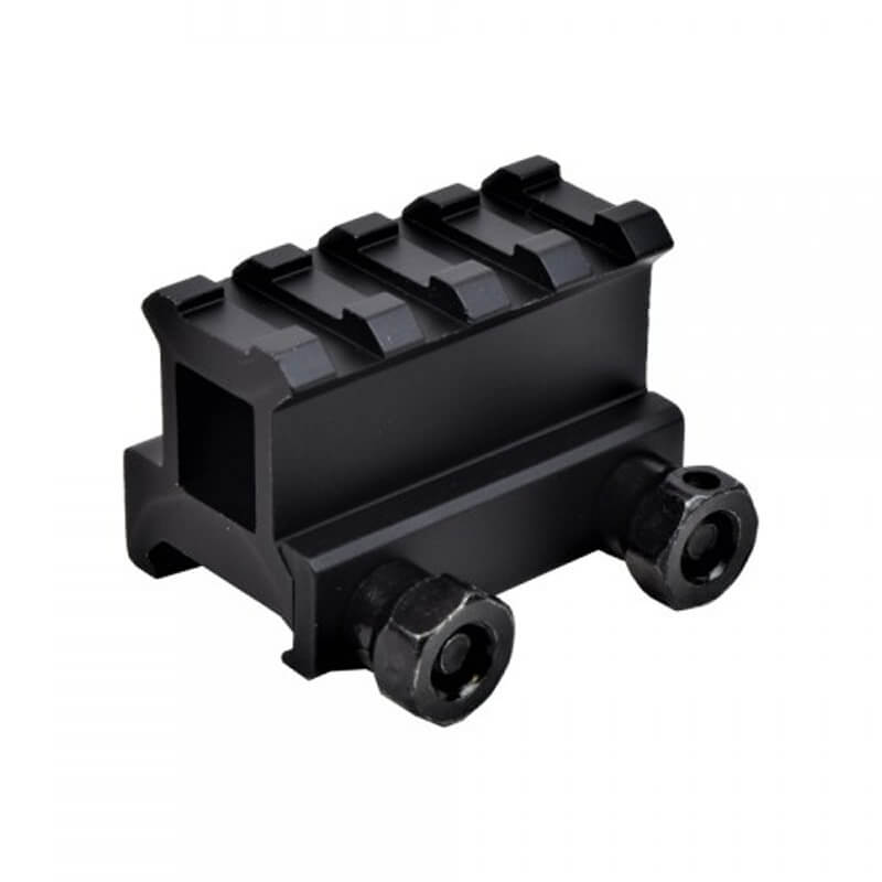 RIS JS Tactical de sobremontagem externa de 1" com 4 ranhuras, preto