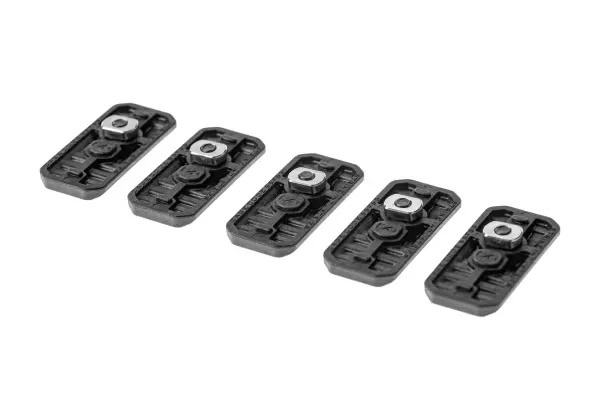 M-LOK / Keymod Cover com sistema de gerenciamento de cabos 5 peças preto