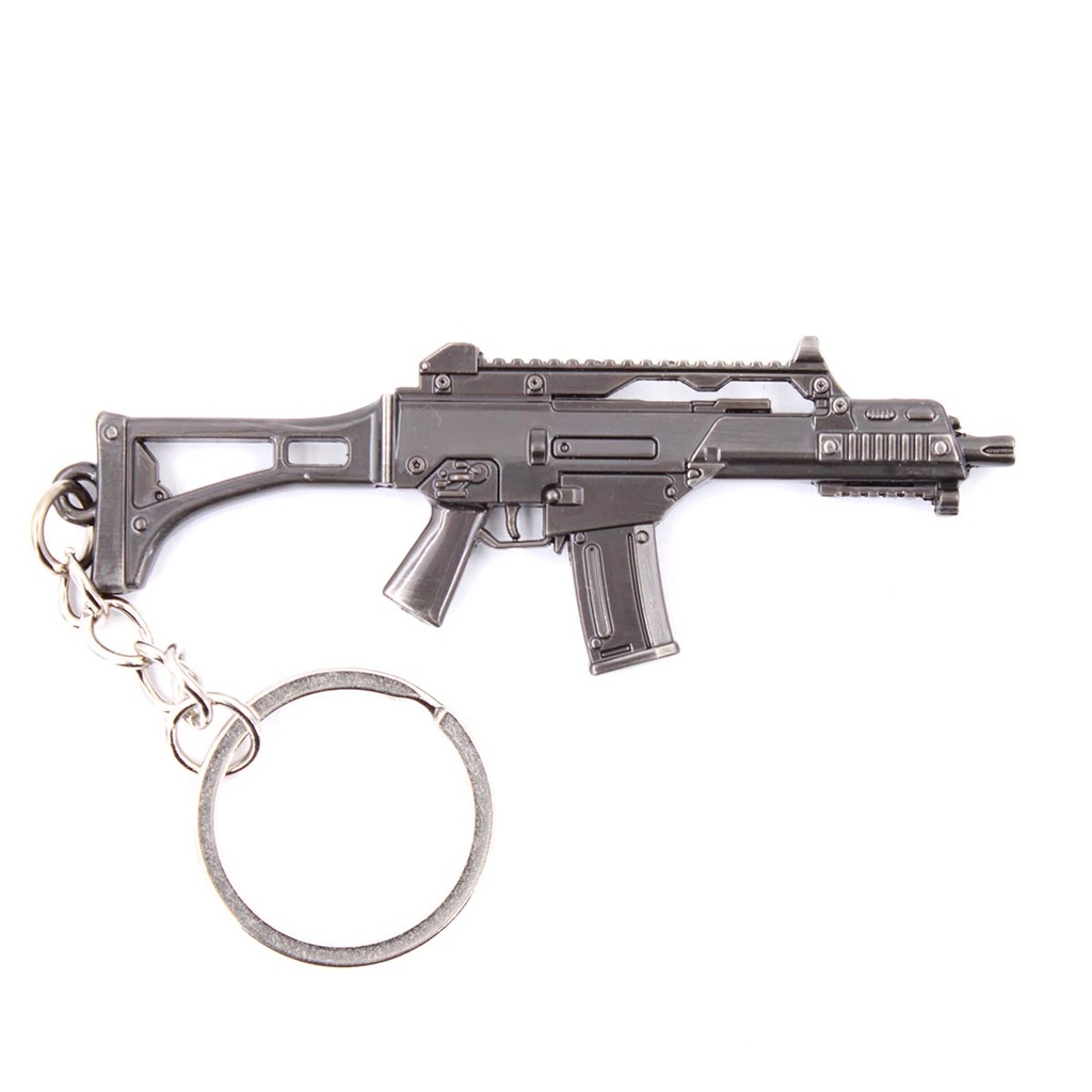 Porta-chaves G36 RIFLE 8CM CINZA