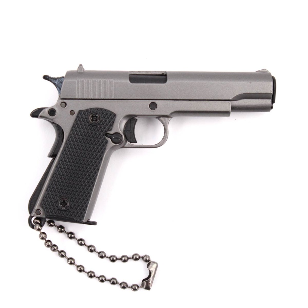 1911 PISTOLA Porta-chaves 7CM CINZA