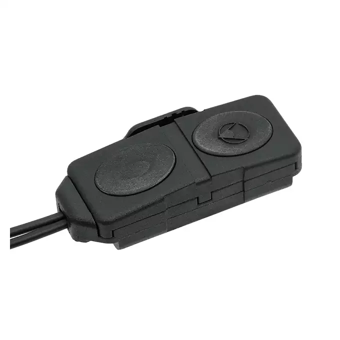Interruptor duplo com montagem rápida - preto [WADSN]