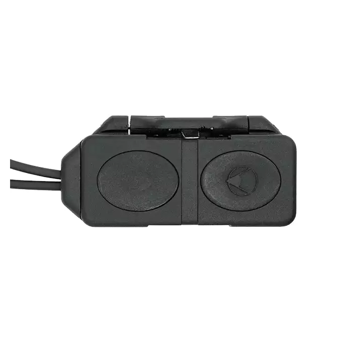 Interruptor duplo com montagem rápida - preto [WADSN]