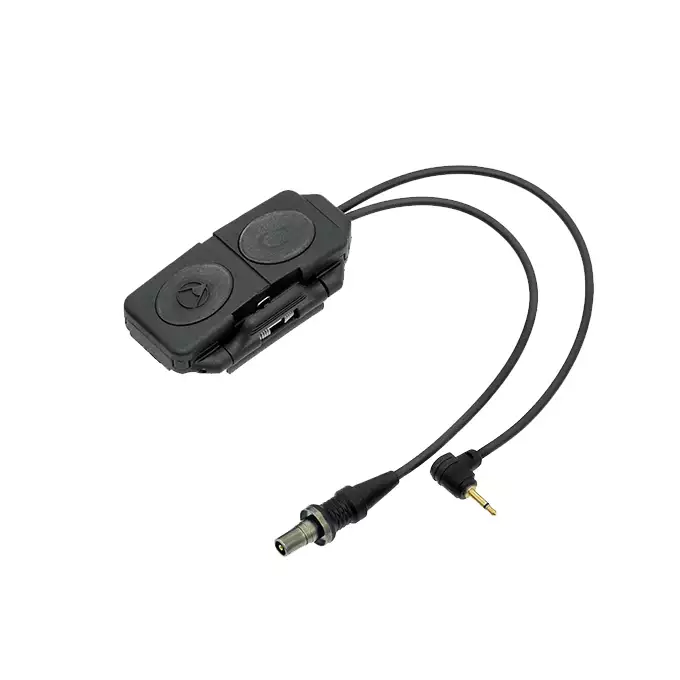 Interruptor duplo com montagem rápida - preto [WADSN]