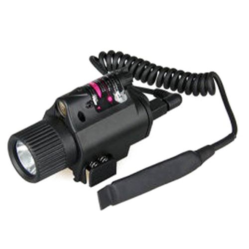 Lanterna tática com laser preto
