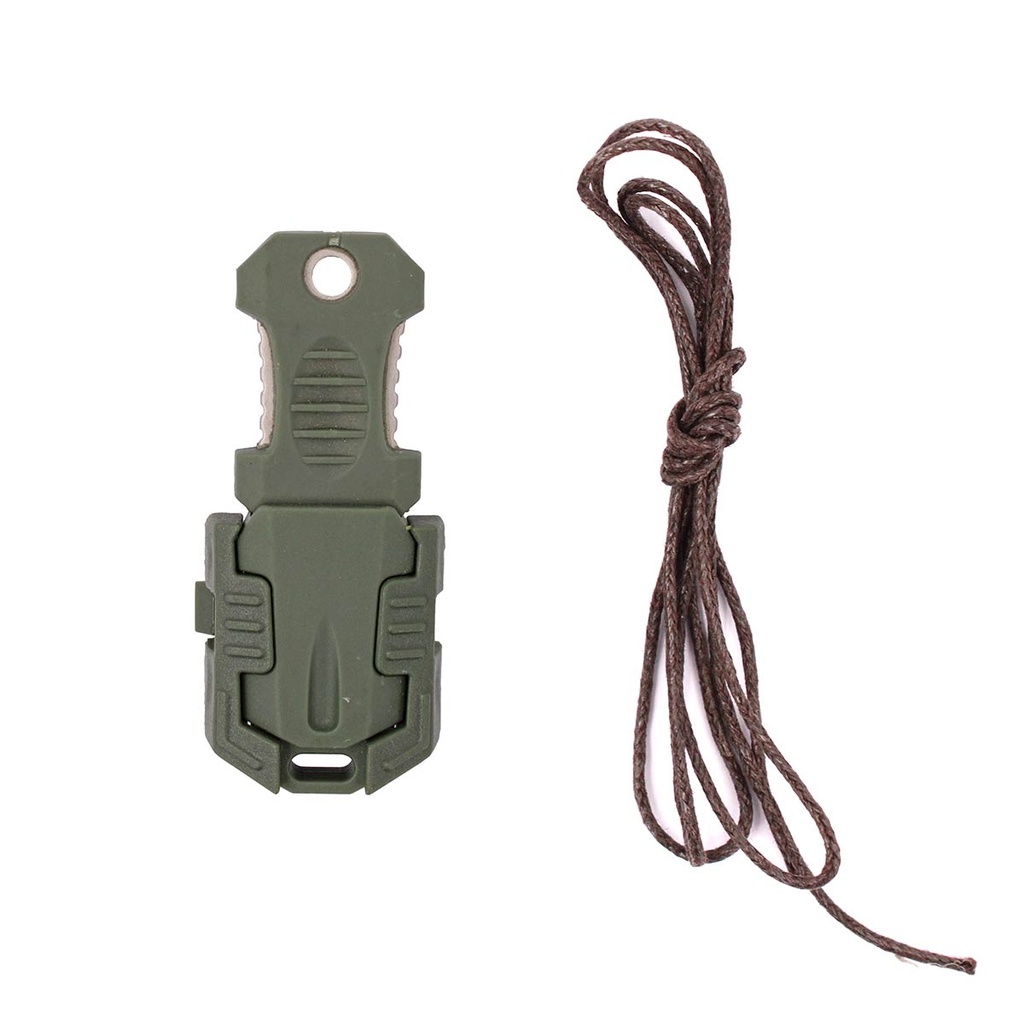 Mini faca Immortal MOLLE com bainha rígida verde